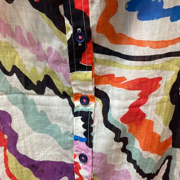 New Women’s Maeve Abstract Pintucked Blouse By Anthropologie!!🔥🔥🔥 - Picture 12 of 13